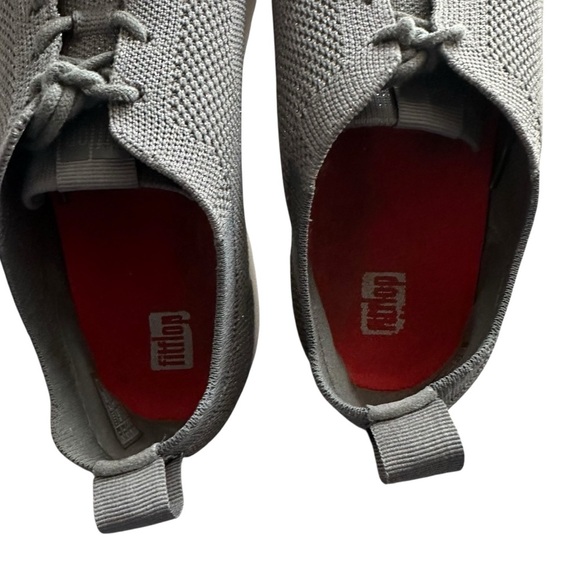 FITFLOP RALLY TONAL KNIT PEWTER GREY SNEAKERS SIZE 9 - Picture 7 of 11